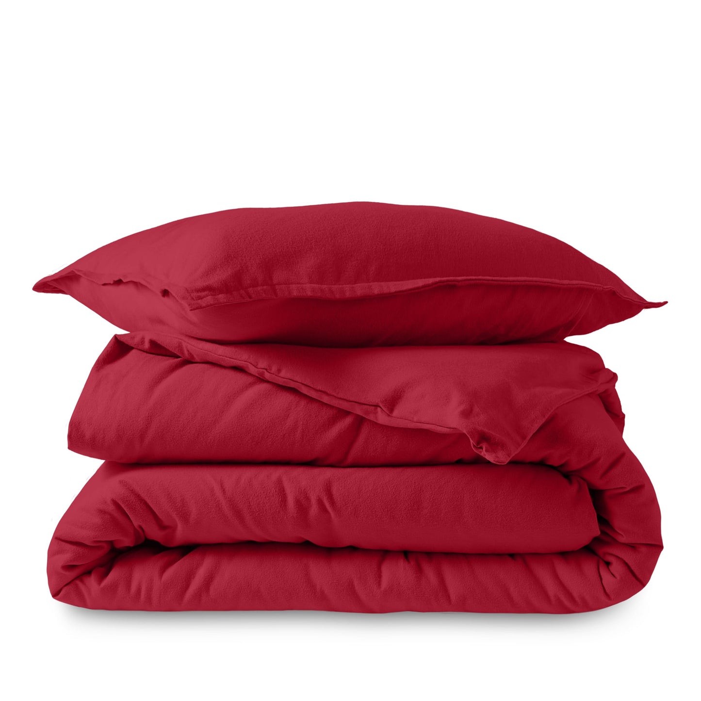 Bare Home Flannel Duvet Cover Set - Full/Queen - 100% Cotton, Velvety Soft Heavyweight Premium Flannel, Double Brushed