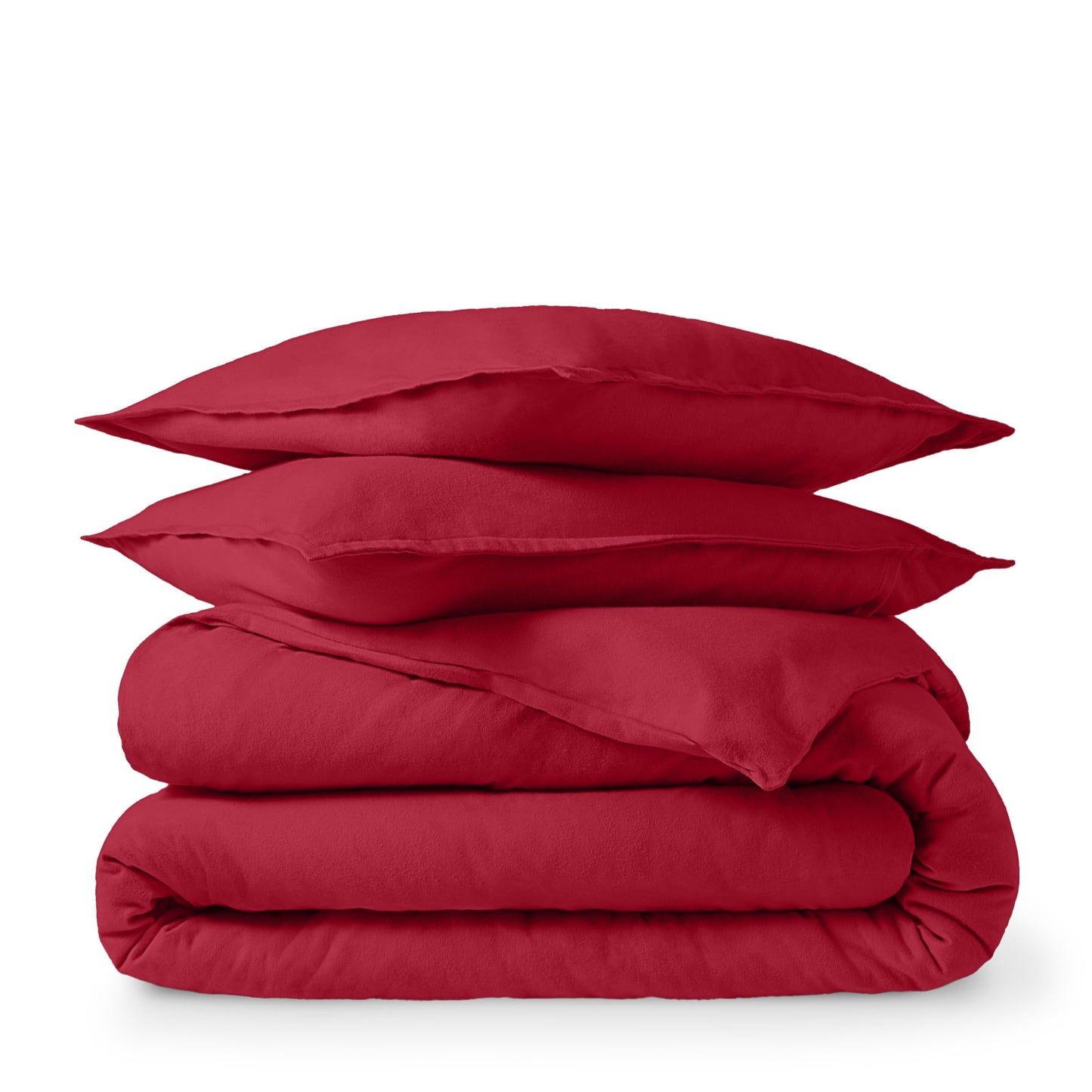 Bare Home Flannel Duvet Cover Set - Full/Queen - 100% Cotton, Velvety Soft Heavyweight Premium Flannel, Double Brushed