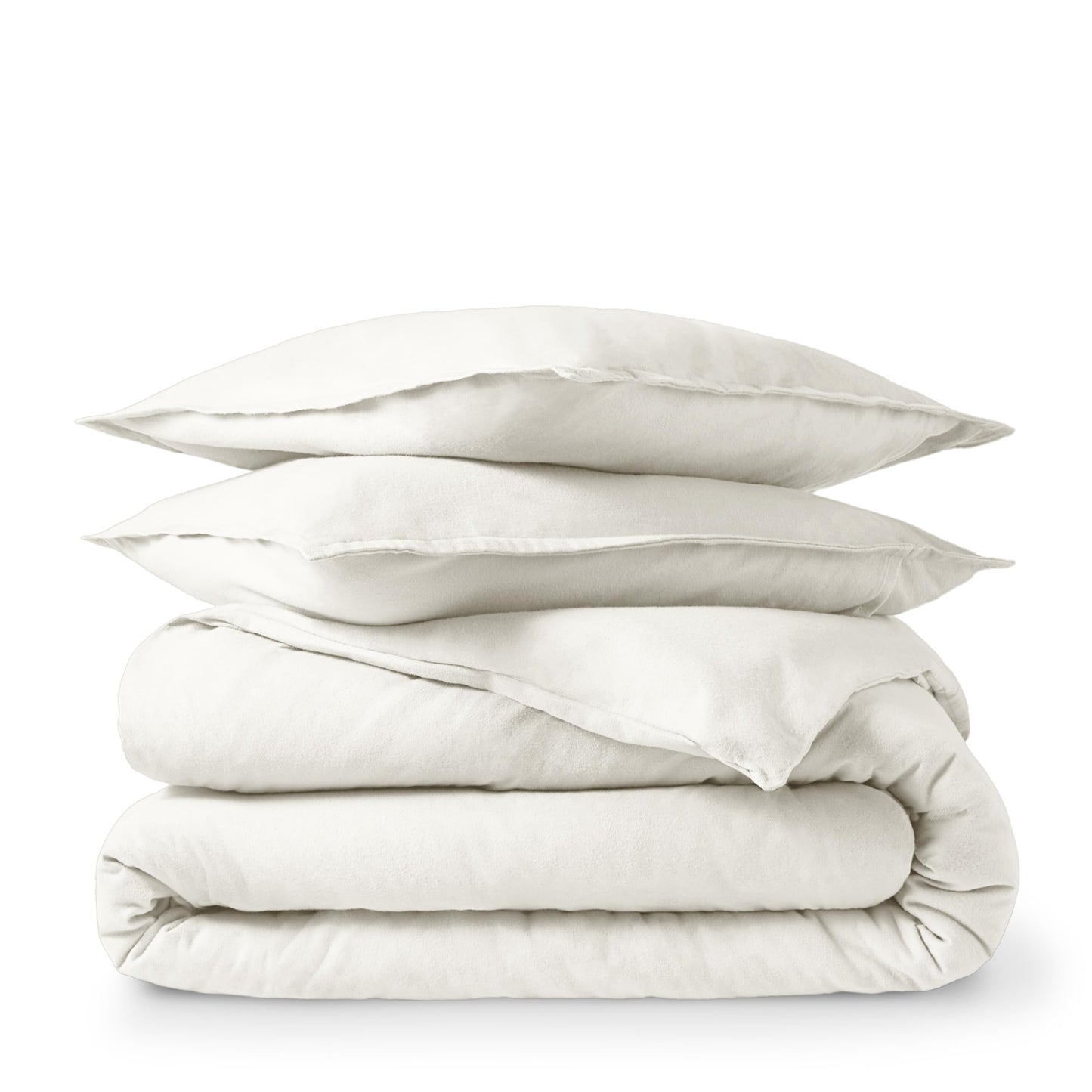 Bare Home Flannel Duvet Cover Set - Full/Queen - 100% Cotton, Velvety Soft Heavyweight Premium Flannel, Double Brushed