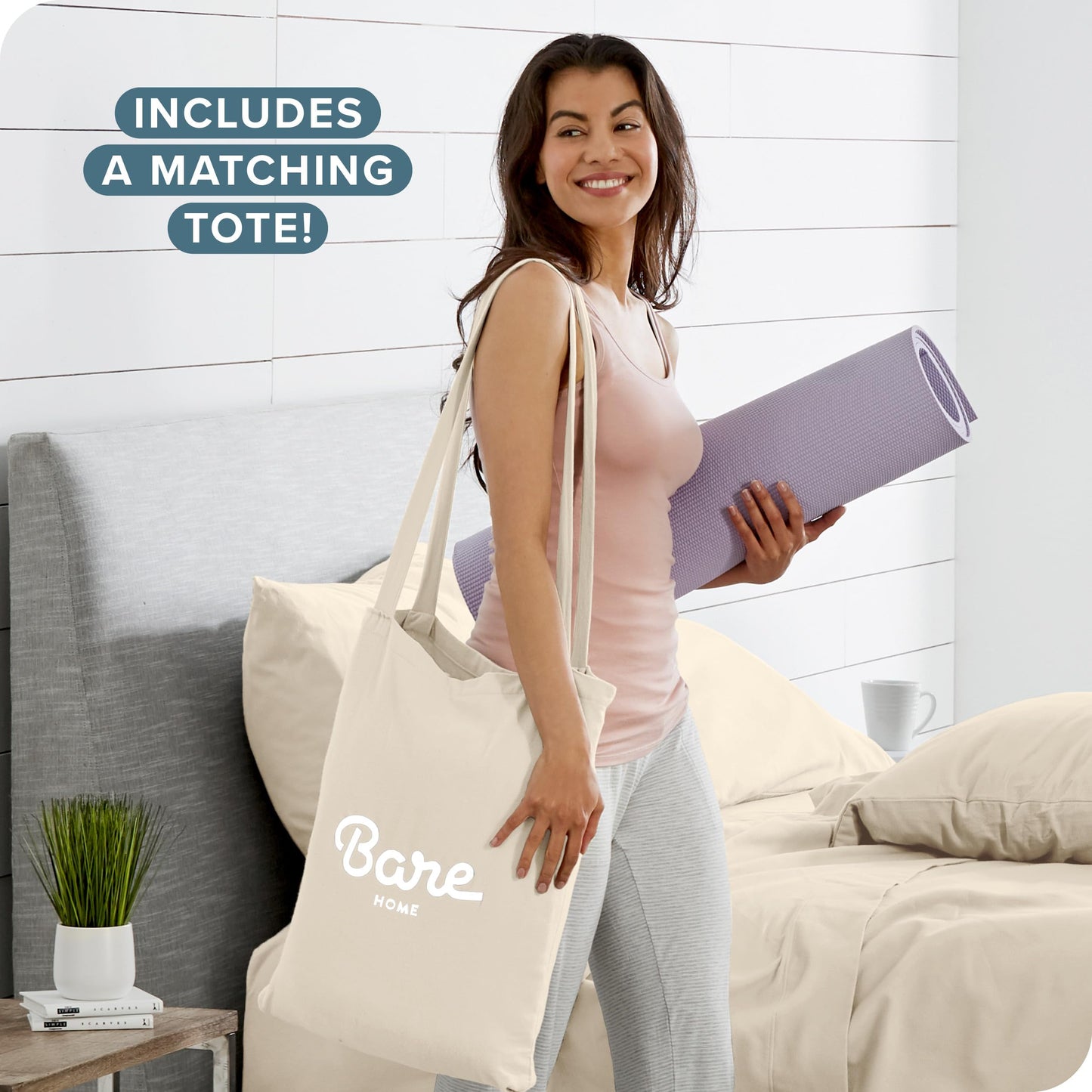 Bare Home Flannel Duvet Cover Set - Full/Queen - 100% Cotton, Velvety Soft Heavyweight Premium Flannel, Double Brushed