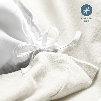 Bare Home Flannel Duvet Cover Set - Full/Queen - 100% Cotton, Velvety Soft Heavyweight Premium Flannel, Double Brushed