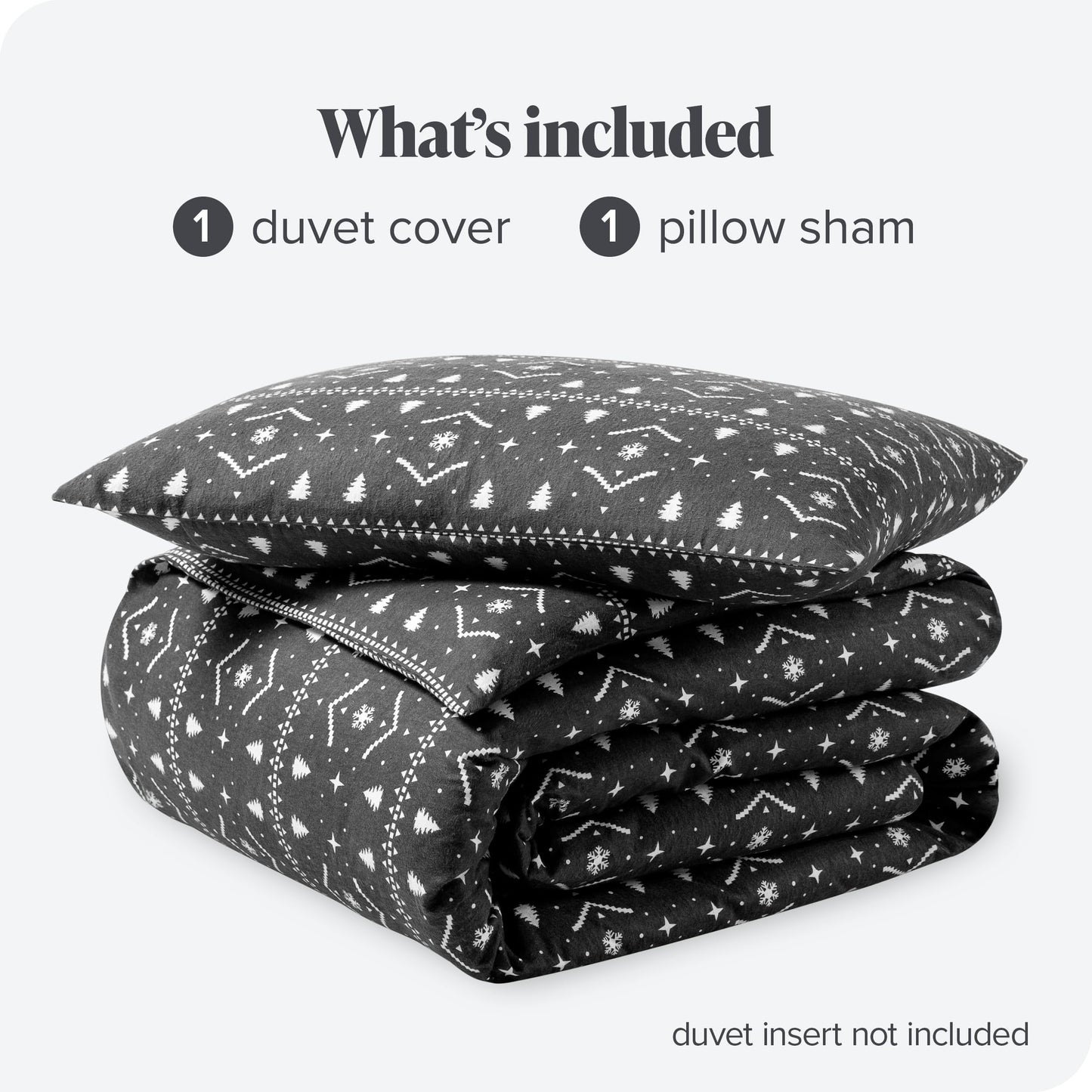 Bare Home Flannel Duvet Cover Set - Full/Queen - 100% Cotton, Velvety Soft Heavyweight Premium Flannel, Double Brushed
