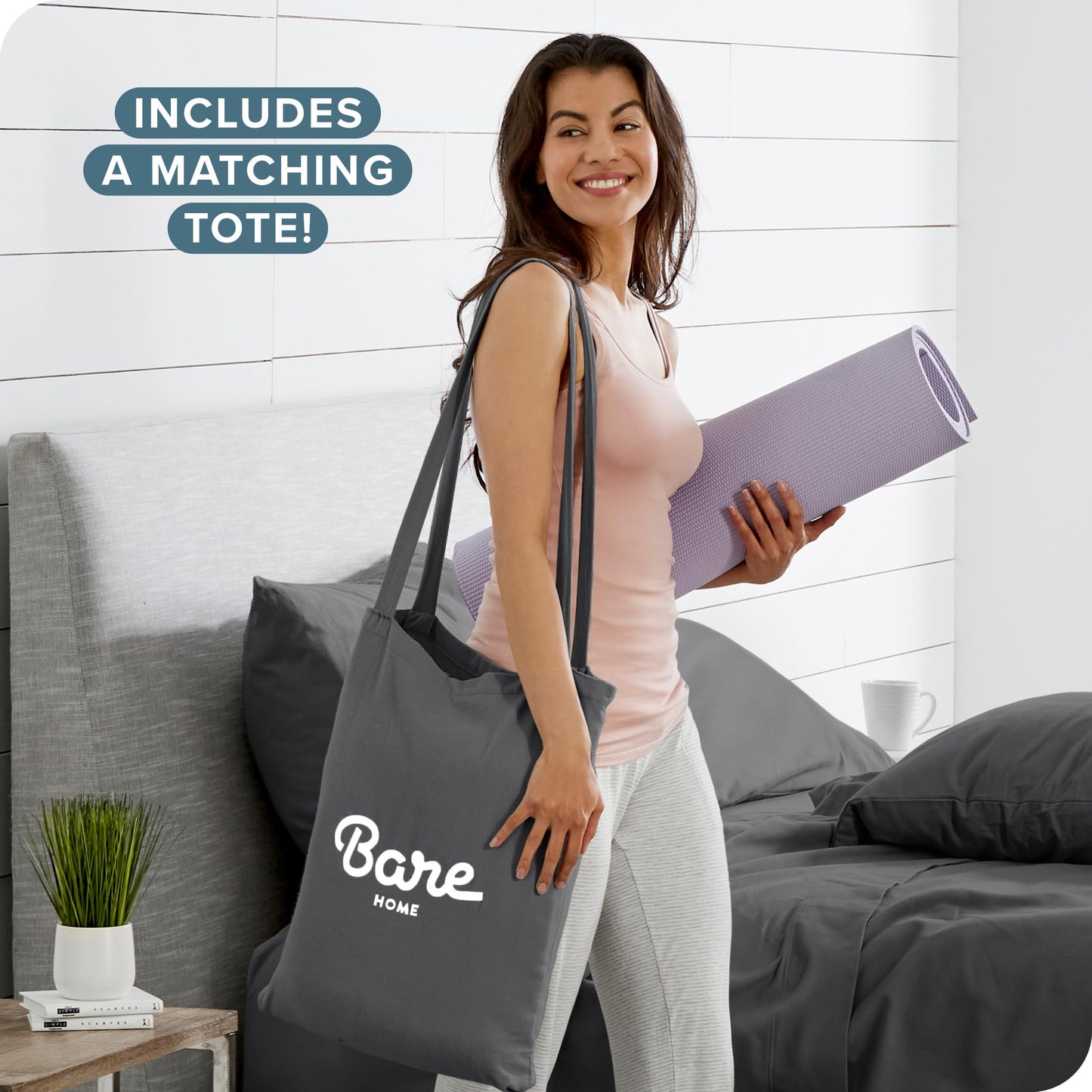 Bare Home Flannel Duvet Cover Set - Full/Queen - 100% Cotton, Velvety Soft Heavyweight Premium Flannel, Double Brushed