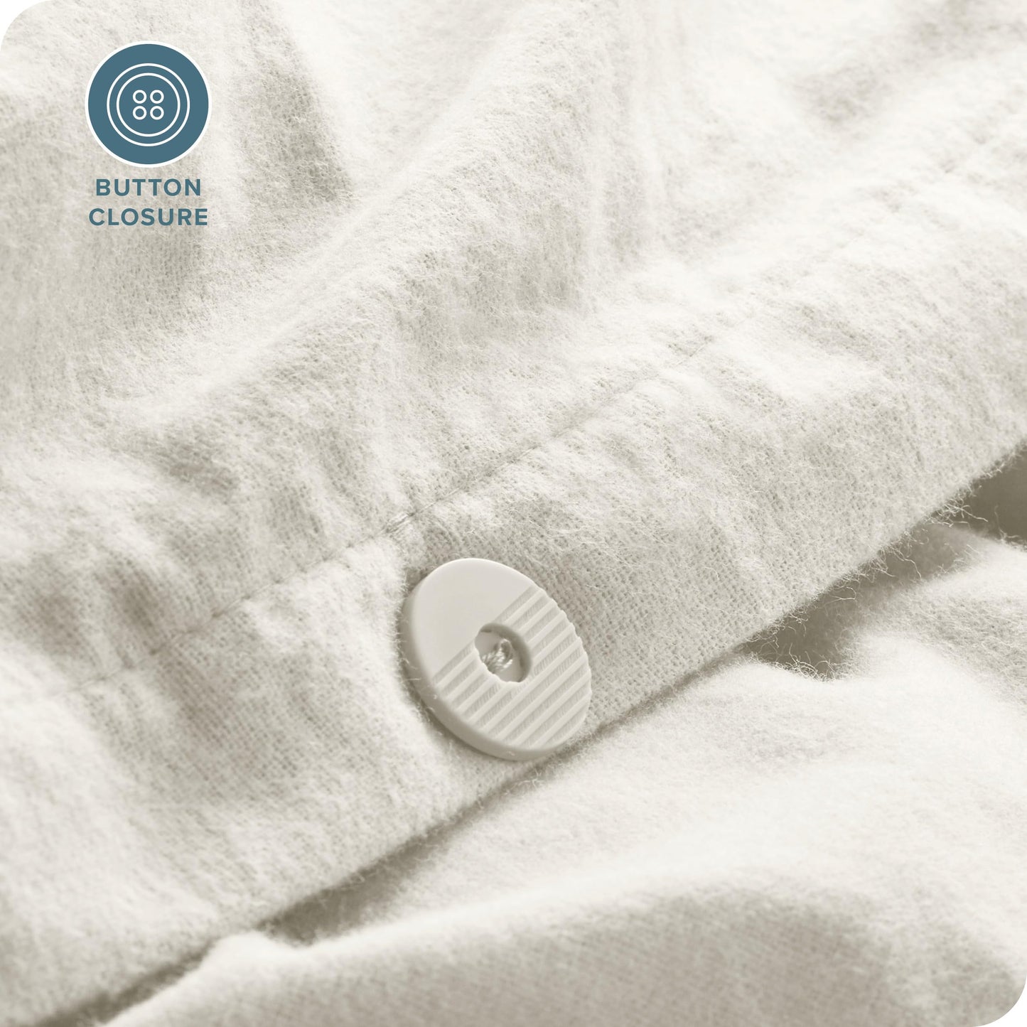 Bare Home Flannel Duvet Cover Set - Full/Queen - 100% Cotton, Velvety Soft Heavyweight Premium Flannel, Double Brushed