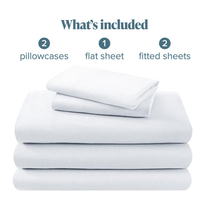 Bare Home Flannel Sheet Set 100% Cotton, Velvety Soft Heavyweight - Double Brushed Flannel - Deep Pocket (Split King, Grey)