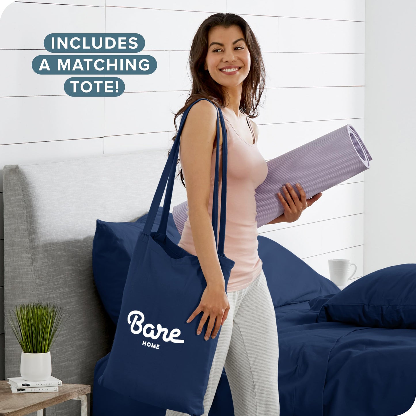 Bare Home Flannel Duvet Cover Set - Full/Queen - 100% Cotton, Velvety Soft Heavyweight Premium Flannel, Double Brushed