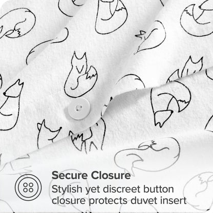 Bare Home Flannel Duvet Cover Set - Full/Queen - 100% Cotton, Velvety Soft Heavyweight Premium Flannel, Double Brushed