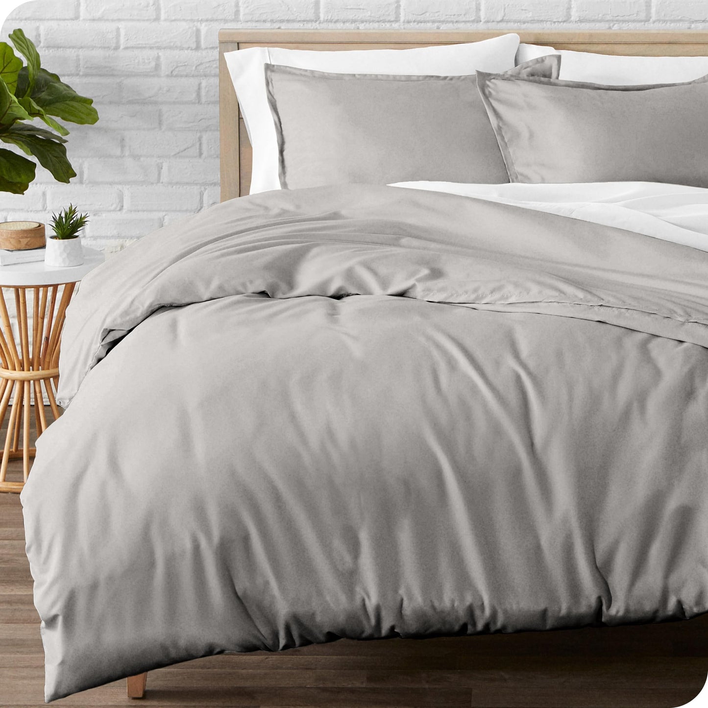 Bare Home Flannel Duvet Cover Set - Full/Queen - 100% Cotton, Velvety Soft Heavyweight Premium Flannel, Double Brushed