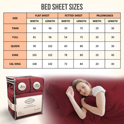 Queen Sheet Set - Luxury Hotel Bed Sheets - Soft Cooling Sheets with Elastic Corner Straps - Deep Pockets Microfiber Bedsheet 4 Piece