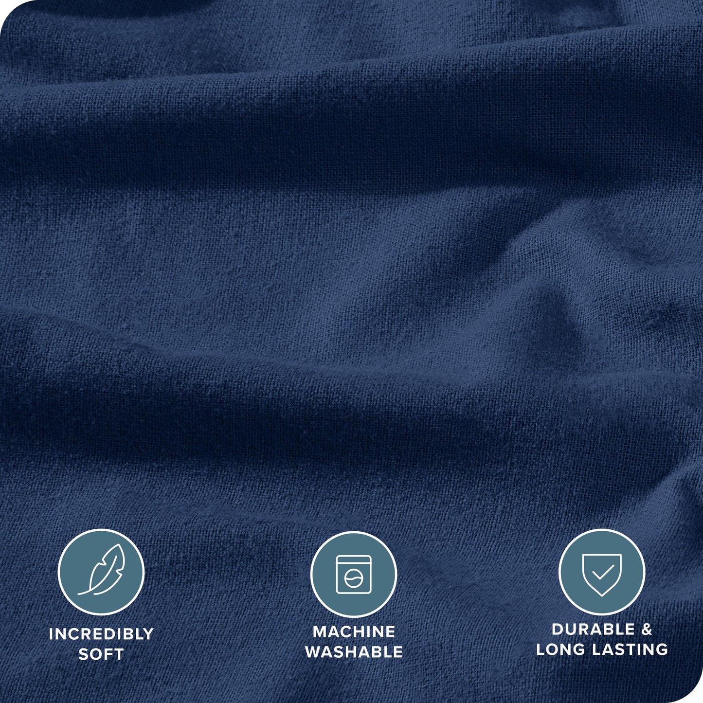 Bare Home Flannel Duvet Cover Set - Full/Queen - 100% Cotton, Velvety Soft Heavyweight Premium Flannel, Double Brushed