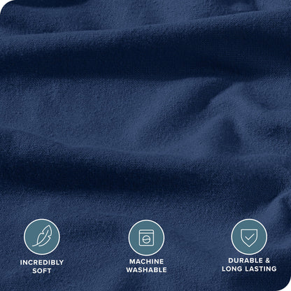 Bare Home Flannel Duvet Cover Set - Full/Queen - 100% Cotton, Velvety Soft Heavyweight Premium Flannel, Double Brushed