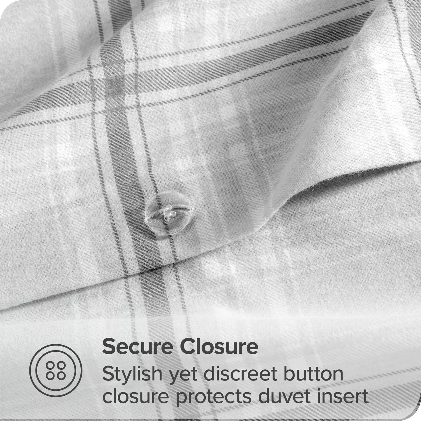 Bare Home Flannel Duvet Cover Set - Full/Queen - 100% Cotton, Velvety Soft Heavyweight Premium Flannel, Double Brushed