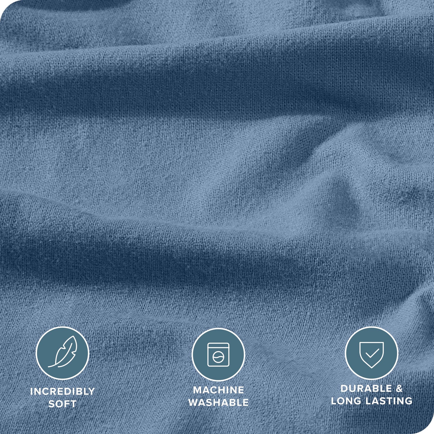 Bare Home Flannel Duvet Cover Set - Full/Queen - 100% Cotton, Velvety Soft Heavyweight Premium Flannel, Double Brushed