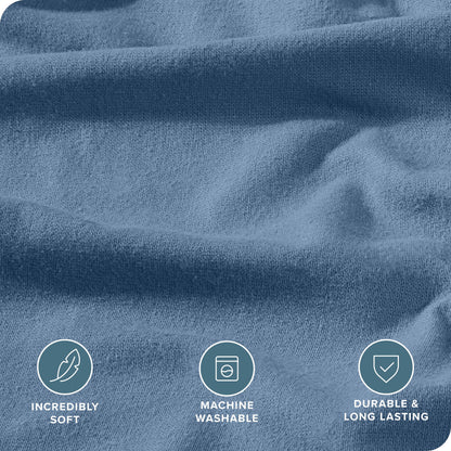 Bare Home Flannel Duvet Cover Set - Full/Queen - 100% Cotton, Velvety Soft Heavyweight Premium Flannel, Double Brushed