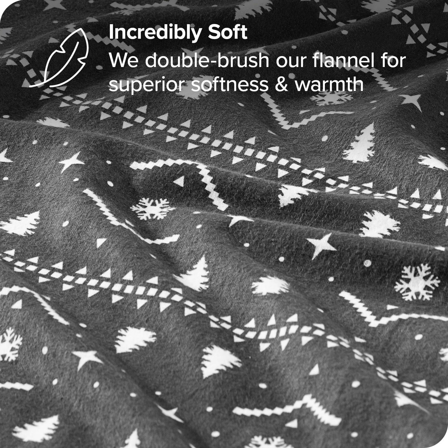 Bare Home Flannel Duvet Cover Set - Full/Queen - 100% Cotton, Velvety Soft Heavyweight Premium Flannel, Double Brushed