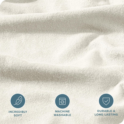 Bare Home Flannel Duvet Cover Set - Full/Queen - 100% Cotton, Velvety Soft Heavyweight Premium Flannel, Double Brushed