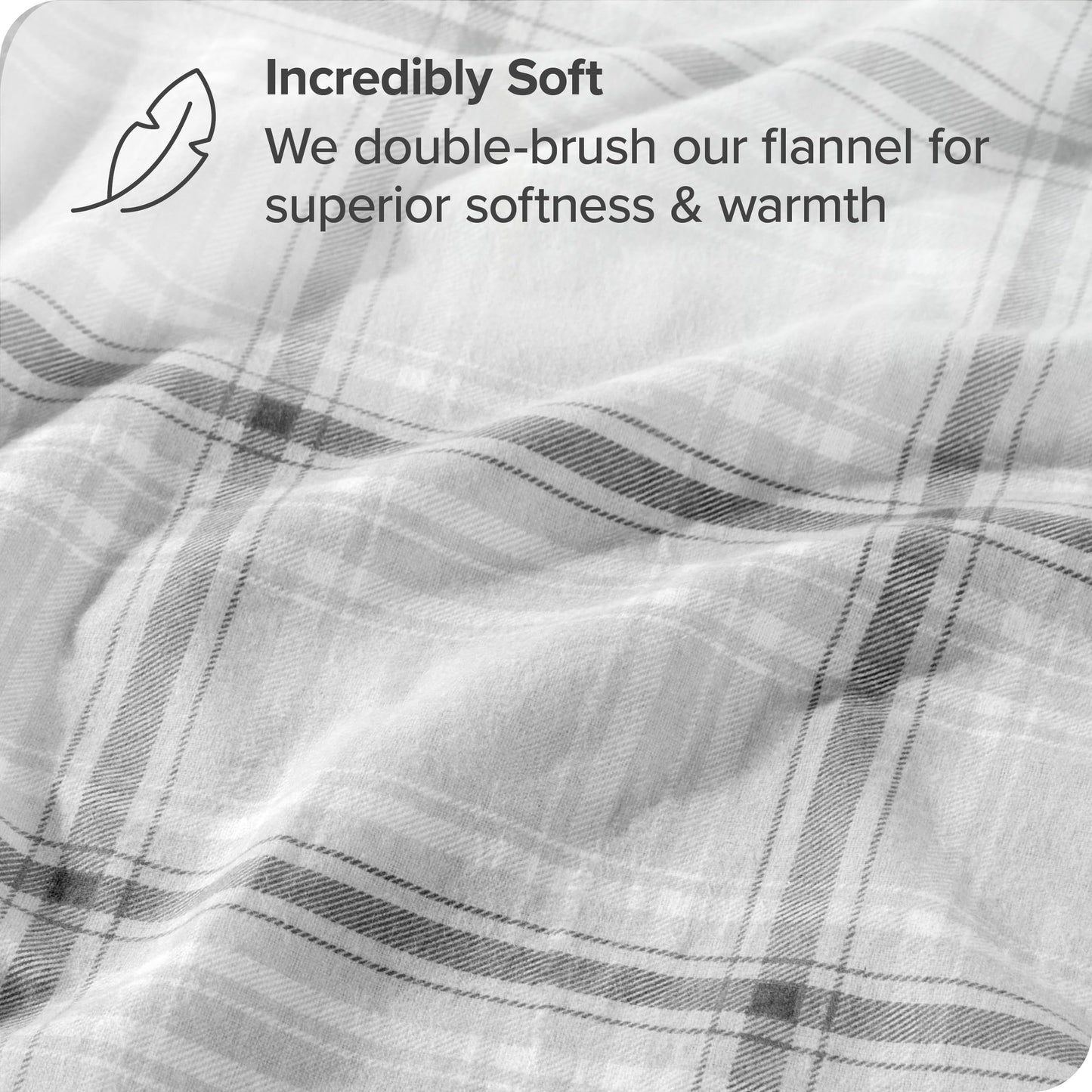 Bare Home Flannel Duvet Cover Set - Full/Queen - 100% Cotton, Velvety Soft Heavyweight Premium Flannel, Double Brushed