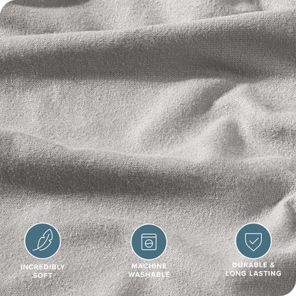 Bare Home Flannel Duvet Cover Set - Full/Queen - 100% Cotton, Velvety Soft Heavyweight Premium Flannel, Double Brushed