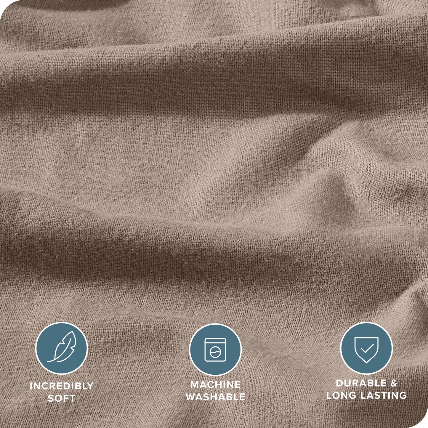 Bare Home Flannel Duvet Cover Set - Full/Queen - 100% Cotton, Velvety Soft Heavyweight Premium Flannel, Double Brushed