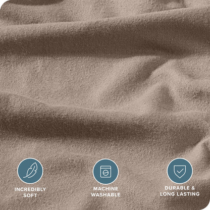 Bare Home Flannel Duvet Cover Set - Full/Queen - 100% Cotton, Velvety Soft Heavyweight Premium Flannel, Double Brushed