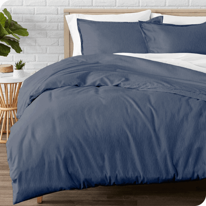 Bare Home Flannel Duvet Cover Set - Full/Queen - 100% Cotton, Velvety Soft Heavyweight Premium Flannel, Double Brushed